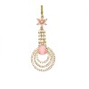 Maang Tikka With Light Pink And White Stone