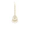 Gold Plated Maang Tikka With White Stones