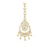 Gold Plated Maang Tikka With White Stones
