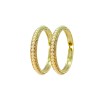 Gold Plated Pearl Bangles With White Stones