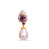 Drop with purple and white pearls