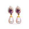 Drop with purple and white pearls