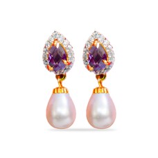 Drop with purple and white pearls