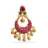 Jhumkas with pink stone and beads