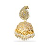 Jhumkas with white pearls