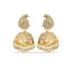 Jhumkas with white pearls