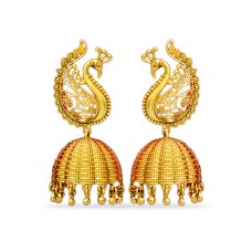 Jhumkas with peacock Model
