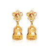 Jhumkas with Golden Beads