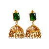 Jhumka with Green Stone