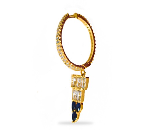 Drop with Blue and white stone 