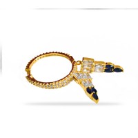 Drop with Blue and white stone 