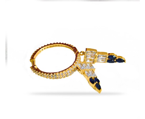 Drop with Blue and white stone 