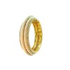 Gold Plated Pearl Bangles With White Stones