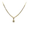 Gold Plated Necklace With Small Blue White Stones