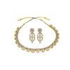 Gold Plated Necklace With White Stones