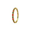 GOLD PLATED KEMP BANGLES WITH ROUND OVAL RED AND GREEN STONES