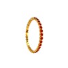 Gold Plated Kemp Bangles With Round Red Stones