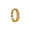 Gold Plated Kemp Bangles With Round Oval White Pearls