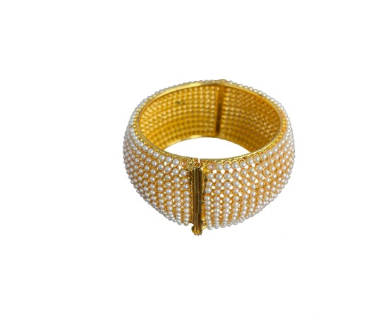 gold plated With white stone single bangle