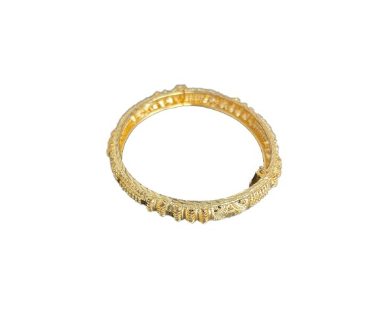 gold plated manual lock and design bangles
