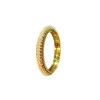 Gold Plated Pearl Bangles With White Stones