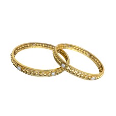 gold plated with white design