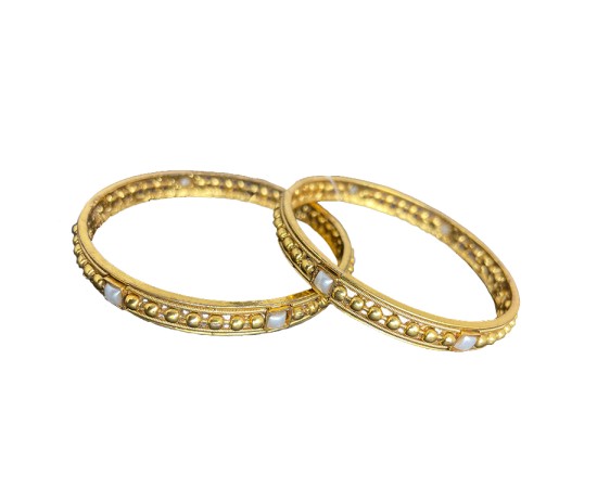 gold plated with white design