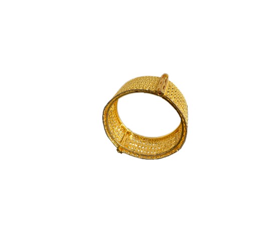 Gold Plated Bangle With Gold Design 