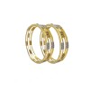 Gold Plated Bangles With Rectangle White Stones