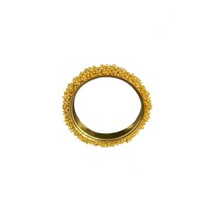 Gold Plated Bangles With Gold  Beads