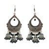 Oxidised Jhumkas with white pearls