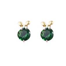 Gold Plated With Green Stone Studs