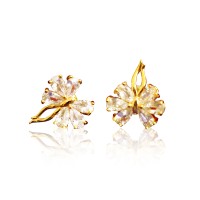 Stud with causal white stone