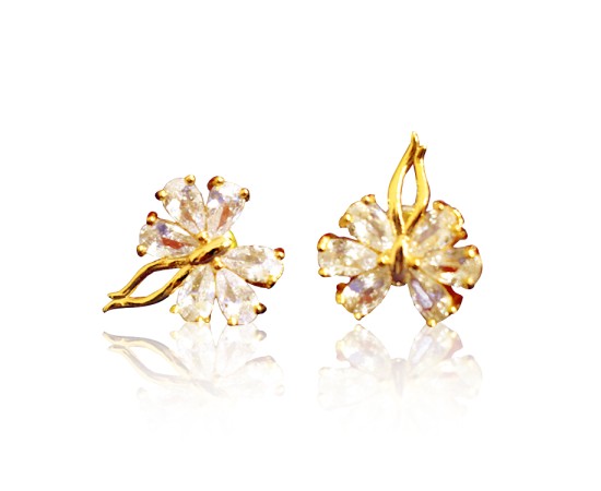 Stud with causal white stone